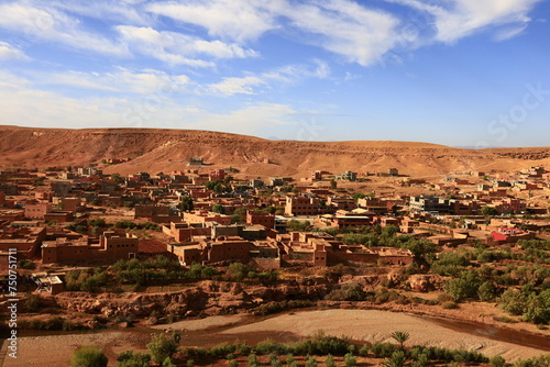 View from the Aït Benhaddou located along the former caravan route between the Sahara and Marrakesh in Morocco © clement