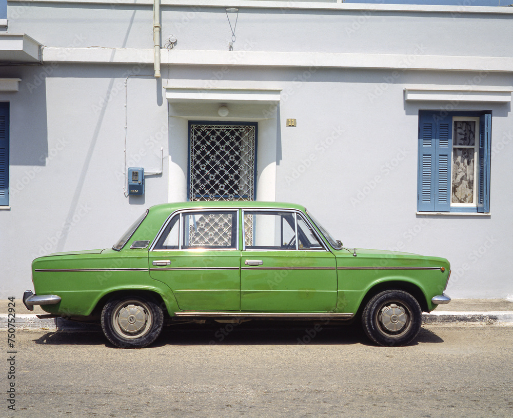 old car in the street, greece,grekland,europa,Mats