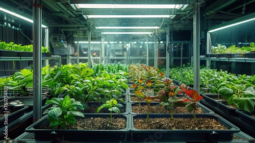 Lush Greenhouse Filled With Abundant Plants © ArtCookStudio