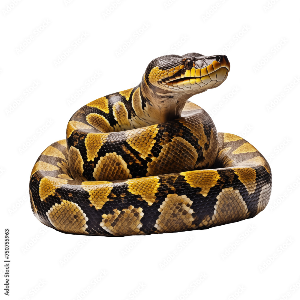 Obraz premium anaconda isolated on white