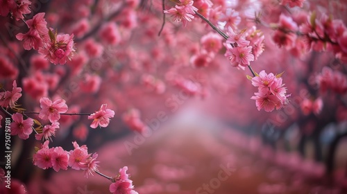 Woman Standing in Field of Pink Flowers