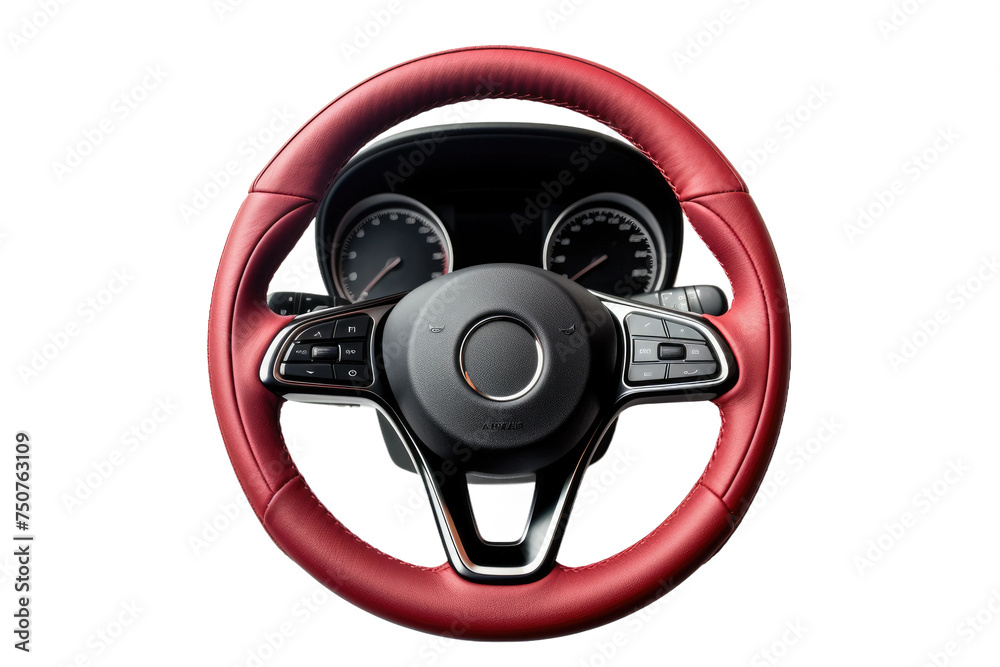 The Steering Wheel of a Car. The steering wheel of a car is centered on