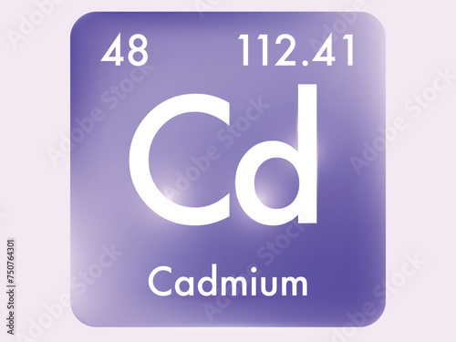 Cadmium icon style concept on Periodic table