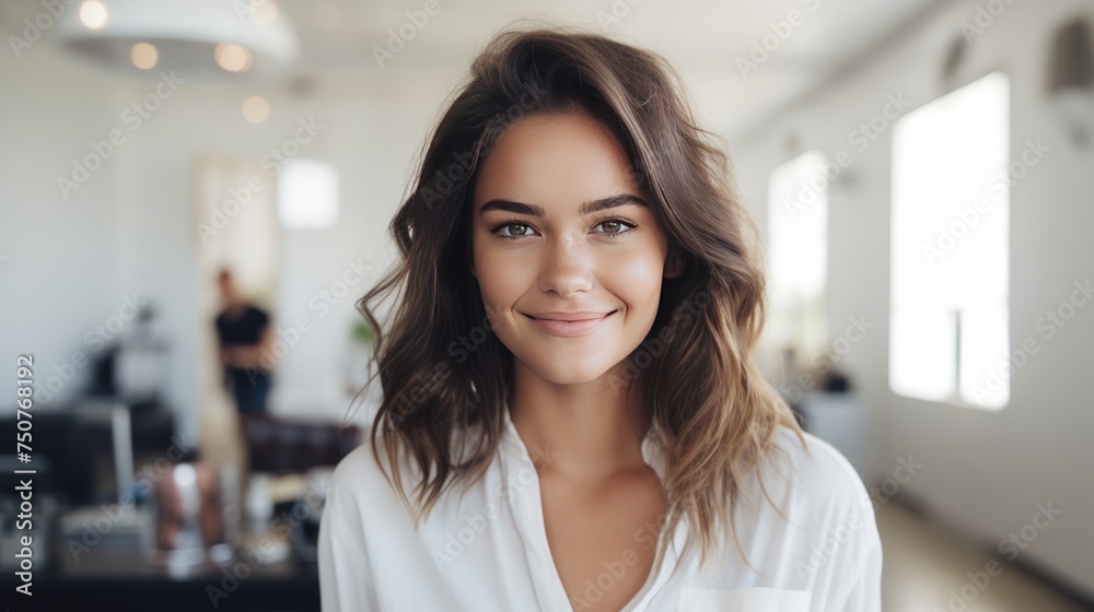 Woman and lifestyle, life concept,Beautiful young stylist smiling looking at camera, Woman and lifestyle, life concept,Beautiful young stylist smiling looking at camera,