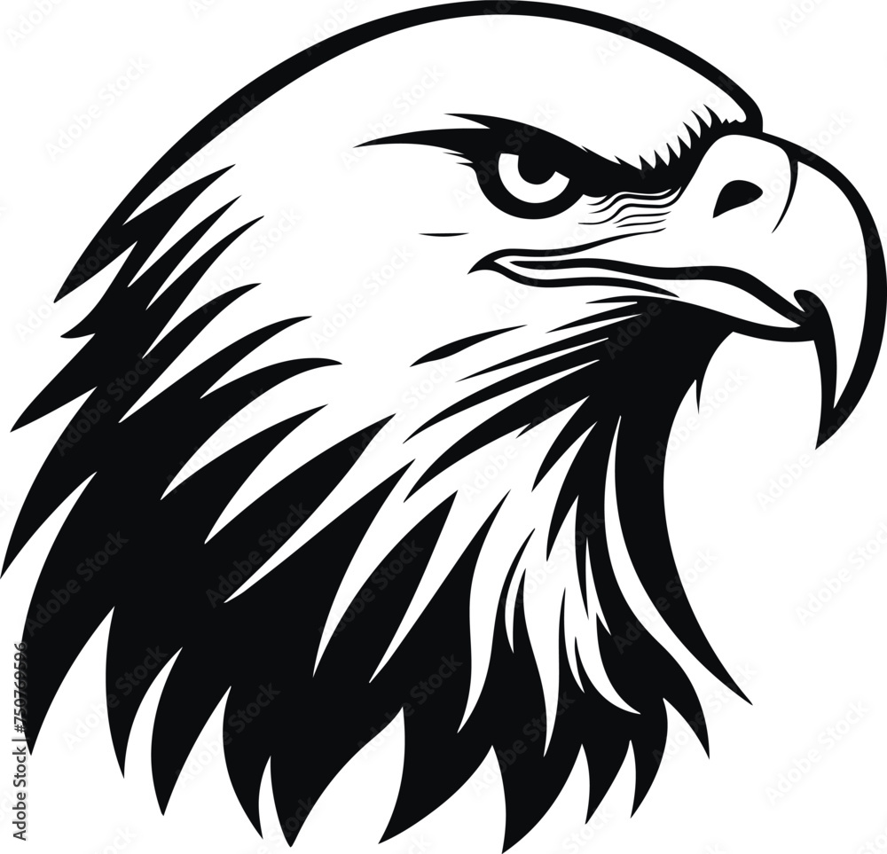 Eagle Head, eagle logo, American eagle, Vector Illustration on a white background