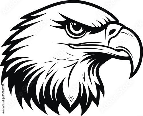 Eagle Head, eagle logo, American eagle, Vector Illustration on a white background