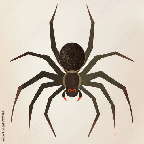 Stylized spider. Illustration in minimalistic style 