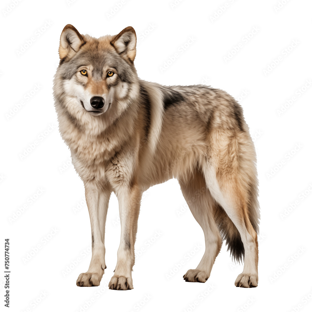 wolf isolated on white