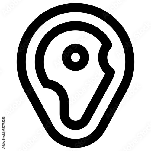 Meat production. Editable stroke vector icon.