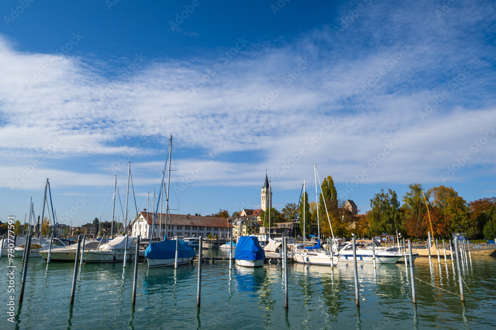 Village of Romanshorn on the Lake of Constanze in the Kanton of Thurgau, Switzerland