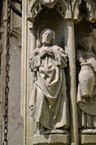 Regensburg, Germany 12.02.2018: Interior of Regensburg Cathedral in gothic style