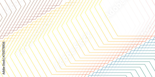 Abstract Multicolor Stripes background design with layers of Geometric shapes with digital connection of lines vector futuristic digital landscape with lines Futuristic geometric shape realistic lines