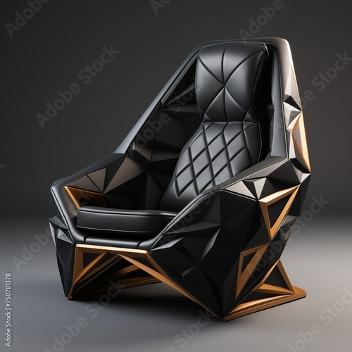 Wolf Inspired Black Chair