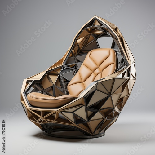 Wolf Inspired Beige Chair