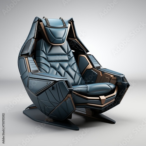 Wolf Inspired Blue Chair