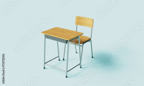                         School Desk and Chair