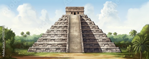 Mayan pyramid of Kukulcan El Castillo. photo