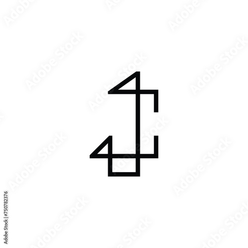 JC, CJ, J AND C Abstract initial monogram letter alphabet logo design