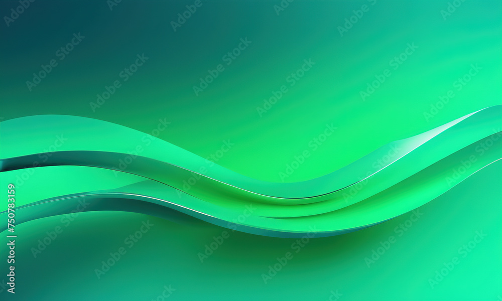 abstract green wave background