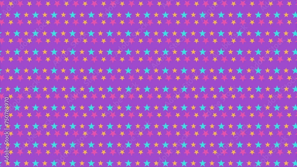 Colorful Star Pattern in a Kid-Friendly Loop Animation Background Colorful Star Pattern in a Kid-Friendly Loop Animation Background