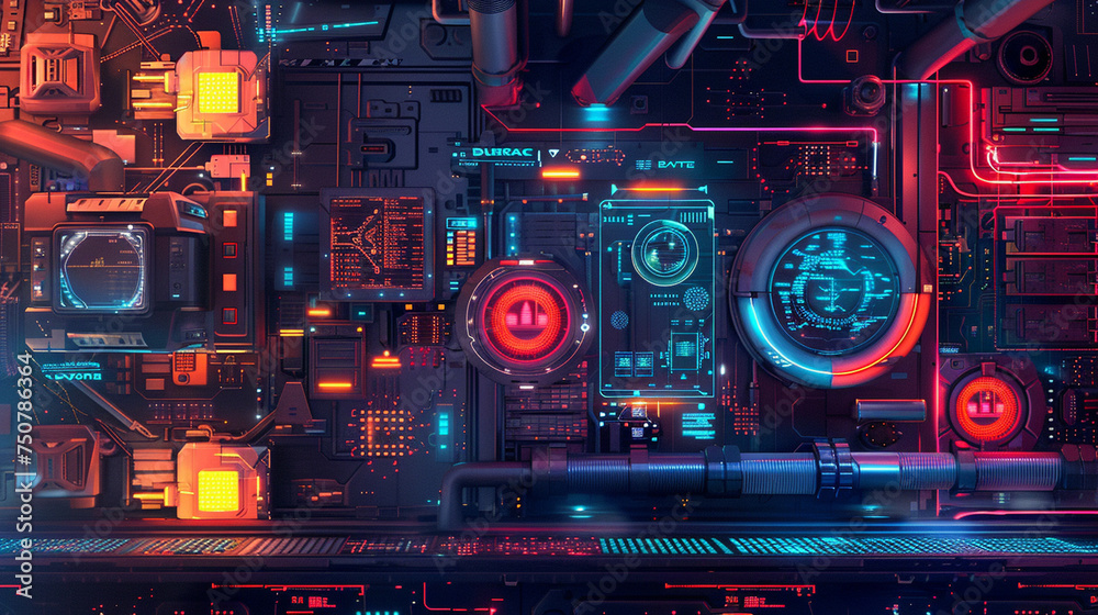 Futuristic technology background with copy space 