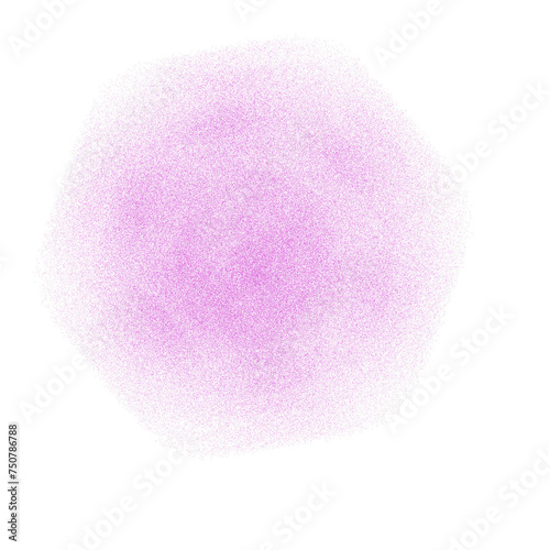Pink grainy circle overlay- color gradient - diffused effect-pink sponge isolated