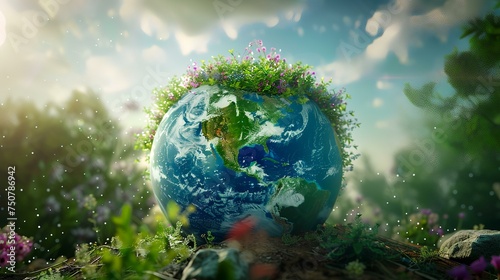 Artistic image of Mother Earth. World Environment Day