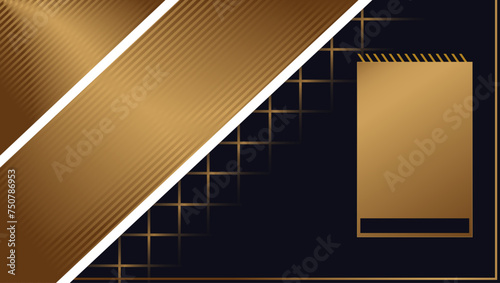 Business card  stylish gold