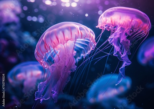 a group of jellyfish in water © Zacon