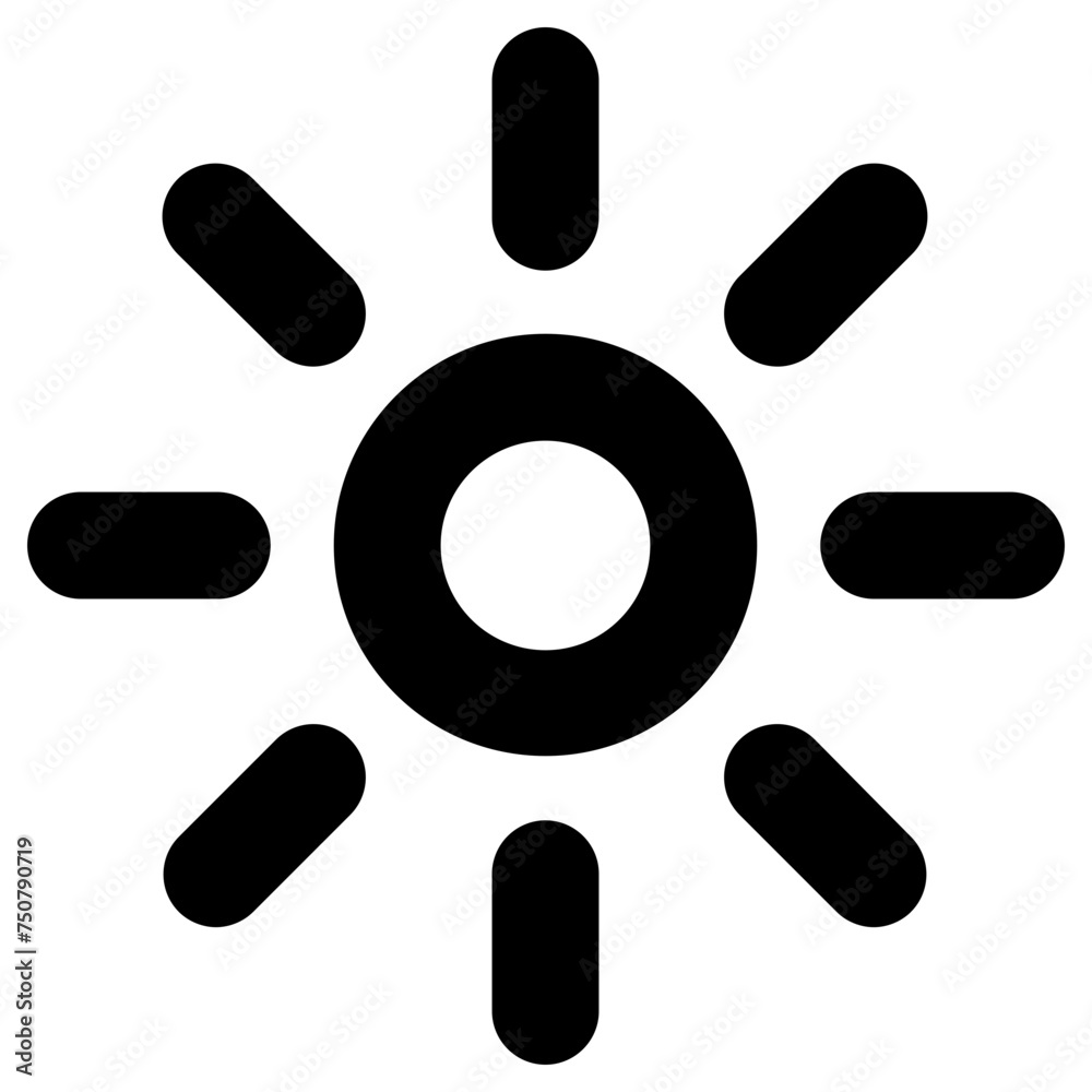 sun icon, simple vector design - obrazy, fototapety, plakaty 