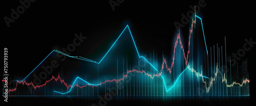 Upward slope in stock prices depicted by a steady line graph, indicating lucrative investment avenues, captured in HD resolution for clarity. photo