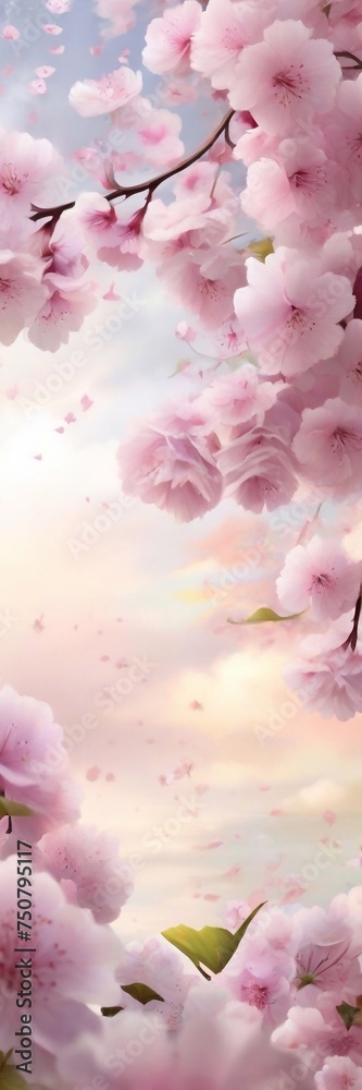 Whispers tale garden of Sakura. AI generated illustration