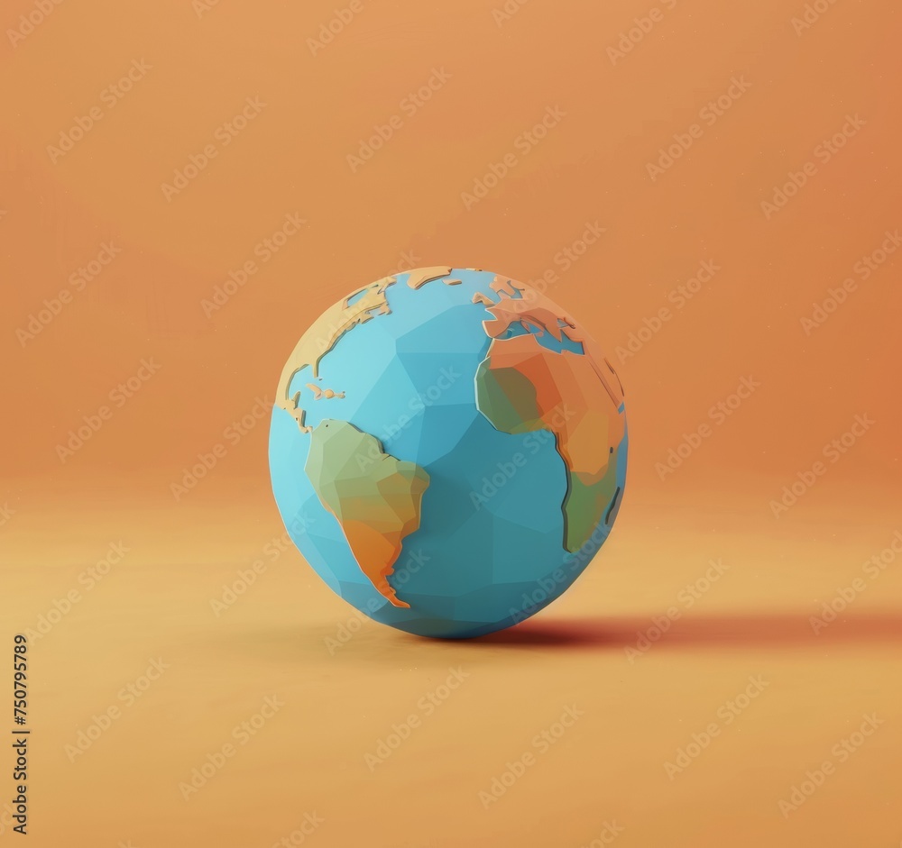A modern, low-poly illustration of the Earth on an orange background, symbolizing global unity and geographic diversity. A modern, low-poly illustration of the Earth on an orange background, symbolizing global unity and geographic diversity.