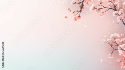 Pink Background Adorned With Pink Flowers
