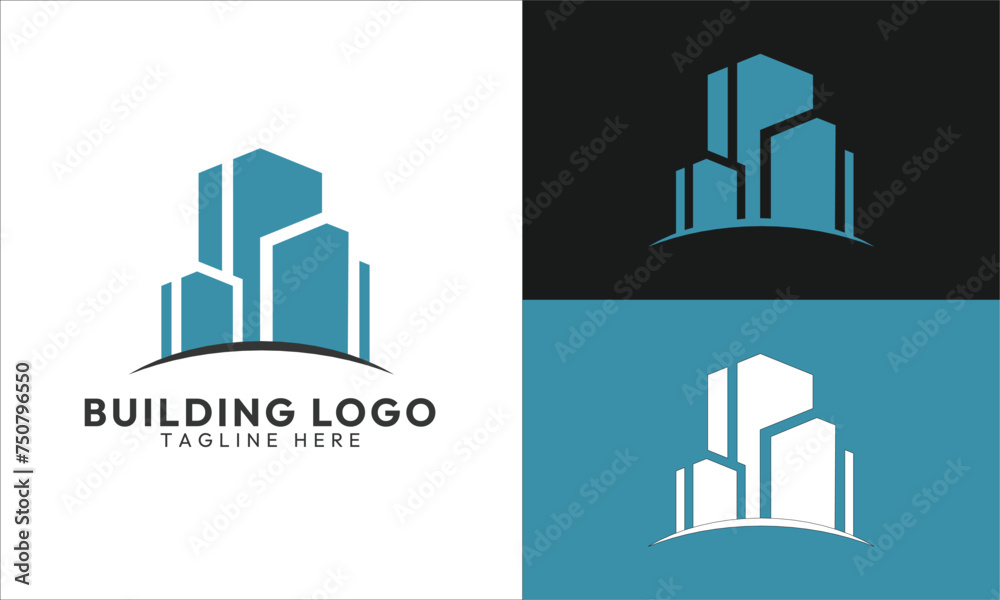Building logo design, set of buildings, real estate, architecture, construction, Apartment's 