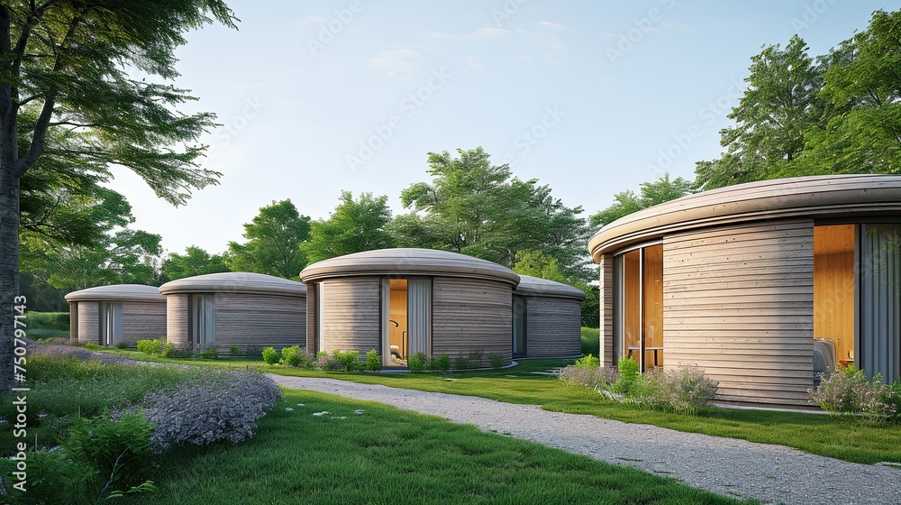Obraz premium The precision and intricacy of the 3D printed elements elevate this house to a work of art.