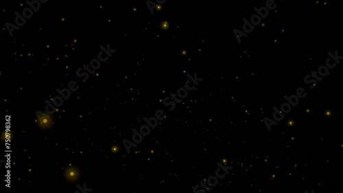 gold Turbulence and noise Animation in black background