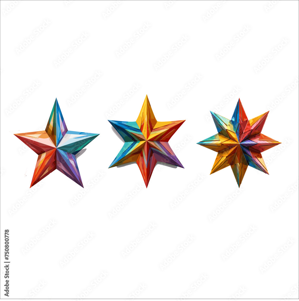 Obraz premium color full star element decoration abstract