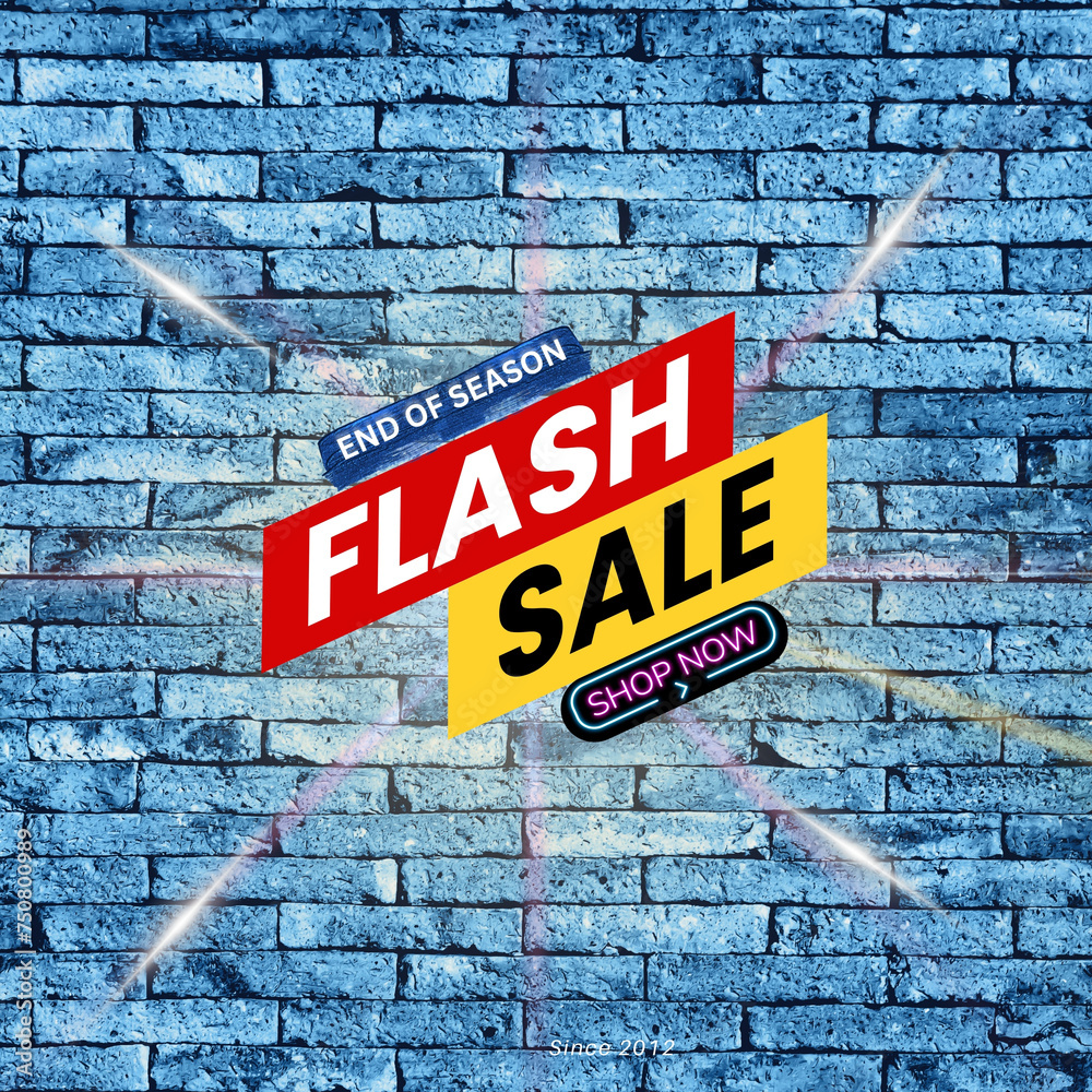 Flash Sale Shopping Poster or banner with Flash icon and 3D text on Wall background. Flash Sales banner template design for social media and website. Special Offer Flash Sale campaign or promotion. Flash Sale Shopping Poster or banner with Flash icon and 3D text on Wall background. Flash Sales banner template design for social media and website. Special Offer Flash Sale campaign or promotion.