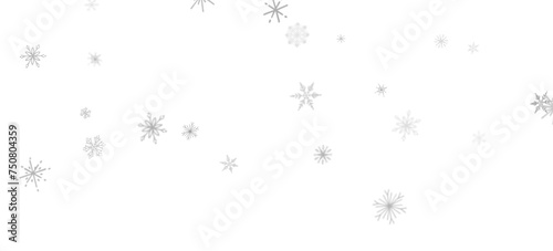 Snowflake Storm: Astonishing 3D Illustration of Descending Festive Snowflakes
