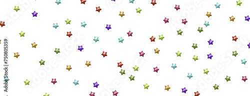 colourful XMAS stars background, sparkle lights confetti falling. magic shining Flying christmas stars on night