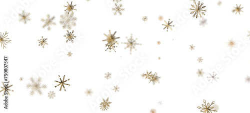 Sparkling Snowfall: Dynamic 3D Illustration of Falling Christmas Snowflakes