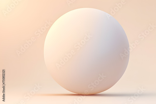 3d render of an isolated  white sphere