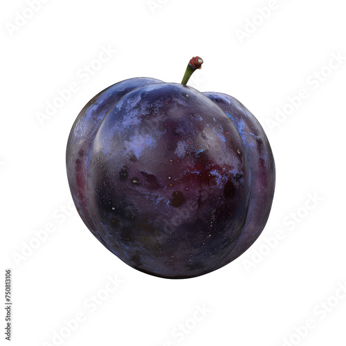 Photo of plum isolated on transparent background