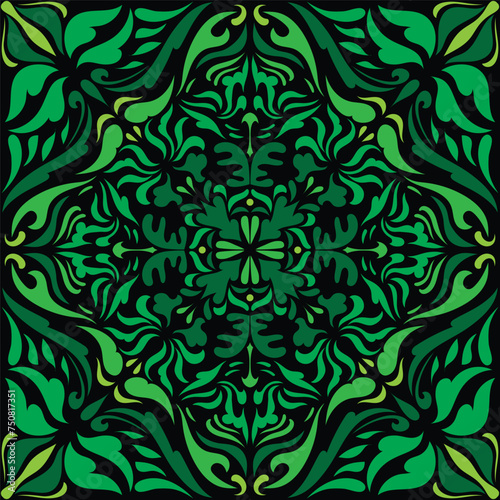 green floral background