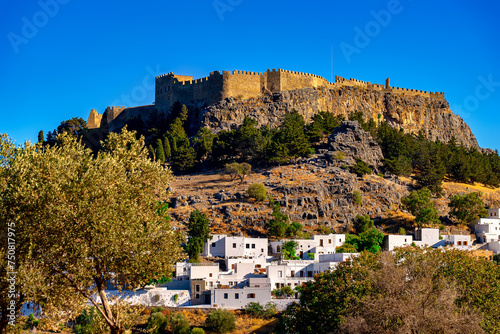The majestic Lindos Acropolis and old town.