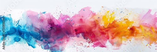 Vibrant Abstract Texture: Watercolor and Acrylic Interior Wall Background Generative AI