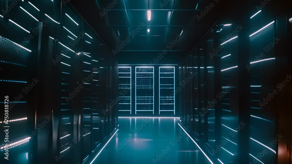 Data Center with Servers Generative AI Data Center with Servers Generative AI