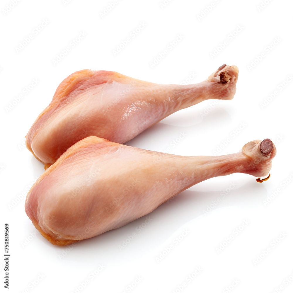 two turkey legs, in white background сreated with Generative Ai two turkey legs, in white background сreated with Generative Ai