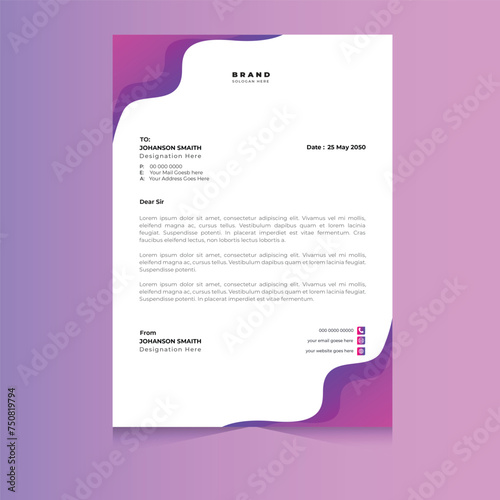 Minimal Corporate Letterhead Layout